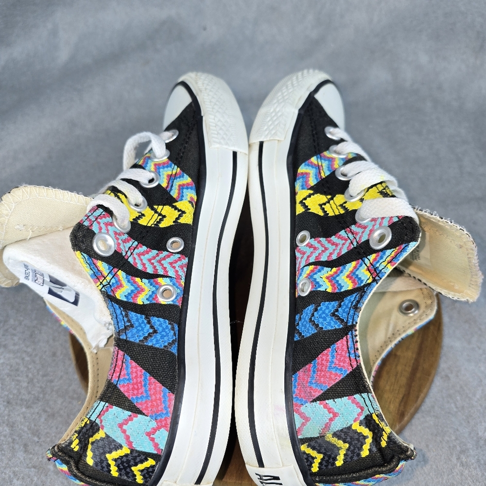 Converse All Star Black Multicolor Southwestern Themed Sneakers Womens Size 6.5 - Picture 6 of 8